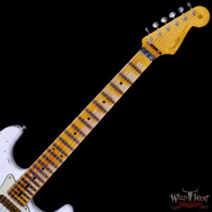 Fender Custom Shop Wild West White Lightning Stratocaster HSS Floyd Rose Maple Board 22 Frets Heavy Relic Lake Placid Blue 8.05 LBS - Image 4