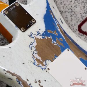 Fender Custom Shop Wild West White Lightning Stratocaster HSS Floyd Rose Maple Board 22 Frets Heavy Relic Lake Placid Blue 8.05 LBS - Image 13