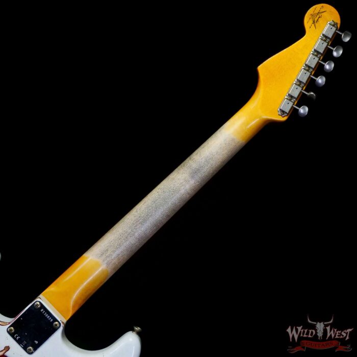Fender Custom Shop Wild West White Lightning Stratocaster HSS Floyd Rose Maple Board 22 Frets Heavy Relic Candy Apple Red - Image 5