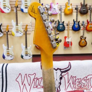 Fender Custom Shop Wild West White Lightning Stratocaster HSS Floyd Rose Maple Board 22 Frets Heavy Relic Candy Apple Red - Image 12