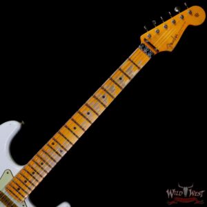 Fender Custom Shop Wild West White Lightning Stratocaster HSS Floyd Rose Maple Board Heavy Relic 2 Tone Sunburst - Image 4