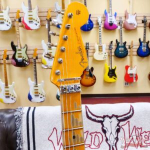 Fender Custom Shop Wild West White Lightning Stratocaster HSS Floyd Rose Maple Board Heavy Relic 2 Tone Sunburst - Image 7