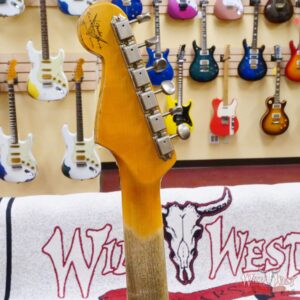 Fender Custom Shop Wild West White Lightning Stratocaster HSS Floyd Rose Maple Board 22 Frets Heavy Relic Lake Placid Blue - Image 11