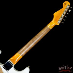 Fender Custom Shop Wild West White Lightning Stratocaster HSS Floyd Rose Rosewood Board 22 Frets Heavy Relic British Racing Green 8.20 LBS - Image 5