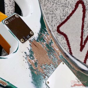 Fender Custom Shop Wild West White Lightning Stratocaster HSS Floyd Rose Maple Board 22 Frets Heavy Relic British Racing Green 8.00 LBS - Image 13