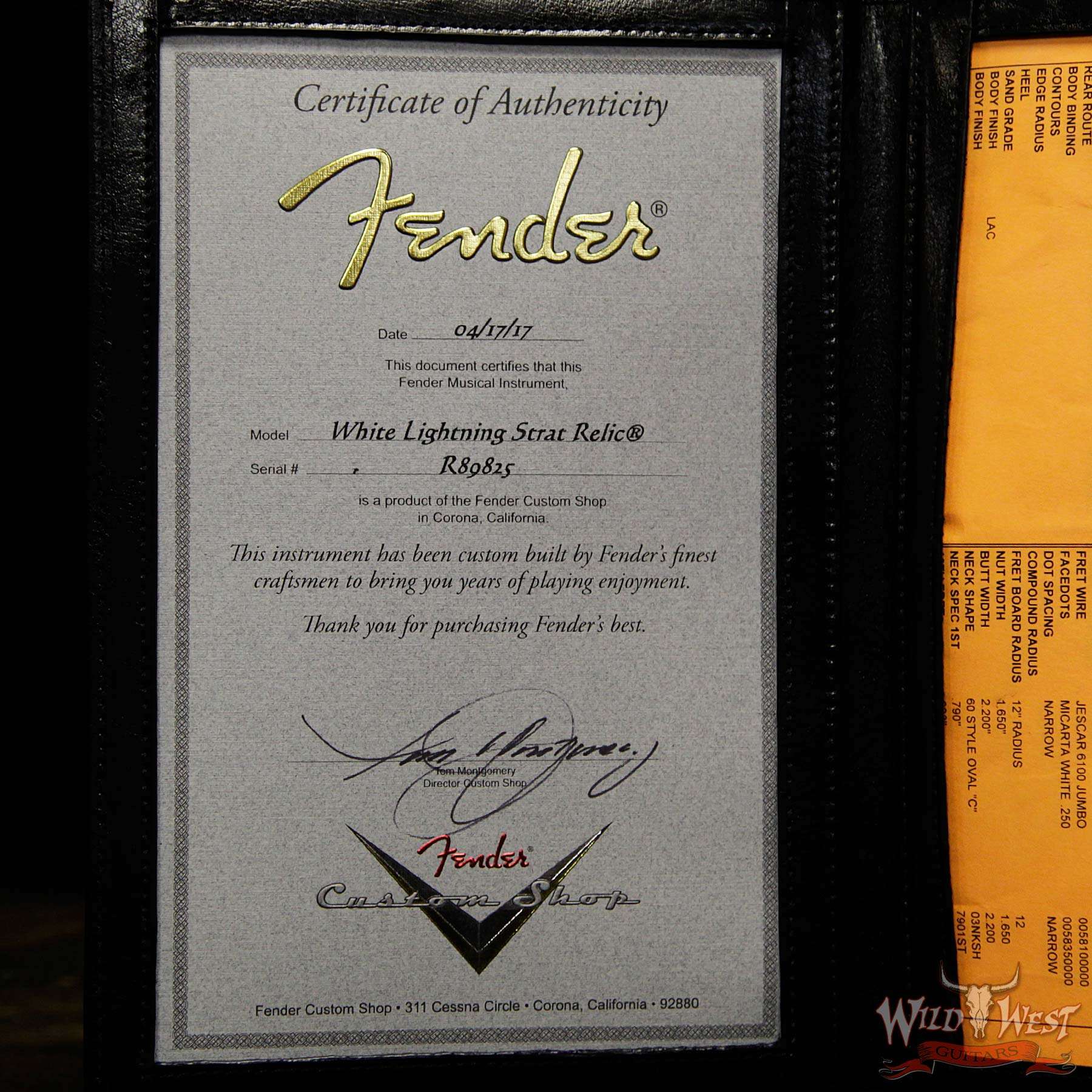 fendercs-wlfr-rw21-3ts-r89825-coa__wwg.jpg Fender Custom Shop White Lightning Stratocaster Floyd Rose HSS Rosewood Fretboard 3 Tone Sunburst - Image 15