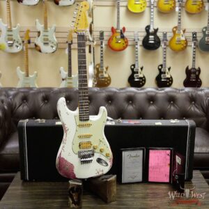 Fender Custom Shop White Lightning Stratocaster HSS Floyd Rose Heavy Relic Rosewood Board 21 Frets Pink Paisley - Image 11