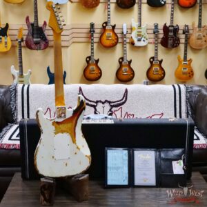 Fender Custom Shop Wild West White Lightning Stratocaster HSS Floyd Rose Rosewood Board 22 Frets Heavy Relic 3 Tone Sunburst - Image 9