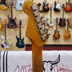 Fender Custom Shop Wild West White Lightning Stratocaster HSS Floyd Rose Rosewood Board 22 Frets Heavy Relic 3 Tone Sunburst - Image 10