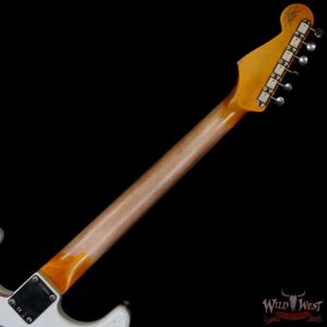 Fender Custom Shop Wild West White Lightning Stratocaster HSS Floyd Rose Rosewood Board 22 Frets Heavy Relic Black - Image 5