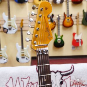 Fender Custom Shop Wild West White Lightning Stratocaster HSS Floyd Rose Rosewood Board 22 Frets Heavy Relic Black - Image 7