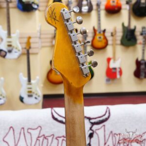 Fender Custom Shop Wild West White Lightning Stratocaster HSS Floyd Rose Rosewood Board 22 Frets Heavy Relic Black - Image 11