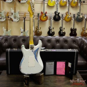 Fender Custom Shop White Lightning Stratocaster HSS Floyd Rose Heavy Relic Rosewood Board 22 Frets Blue Flower - Image 13