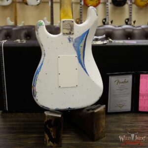 Fender Custom Shop White Lightning Stratocaster HSS Floyd Rose Heavy Relic Rosewood Board 22 Frets Blue Flower - Image 14