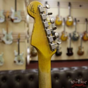 Fender Custom Shop White Lightning Stratocaster HSS Floyd Rose Heavy Relic Rosewood Board 22 Frets Blue Flower - Image 10