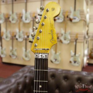 Fender Custom Shop White Lightning Stratocaster HSS Floyd Rose Heavy Relic Rosewood Board 22 Frets Blue Flower - Image 9