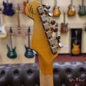 Fender Custom Shop Wild West White Lightning Stratocaster Floyd Rose Heavy Relic Rosewood Board 22 Frets Fiesta Red - Image 11