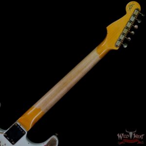 Fender Custom Shop Wild West White Lightning Stratocaster Floyd Rose Heavy Relic Rosewood Board 22 Frets Fiesta Red - Image 5