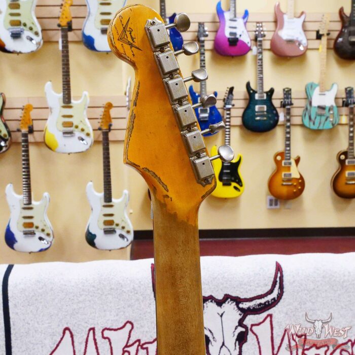 Fender Custom Shop Wild West White Lightning Stratocaster HSH Floyd Rose Rosewood Board 22 Frets Heavy Relic Pink Paisley - Image 11