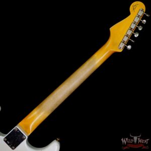 Fender Custom Shop Wild West White Lightning Stratocaster Floyd Rose Heavy Relic Maple Board 21 Frets Fiesta Red - Image 5