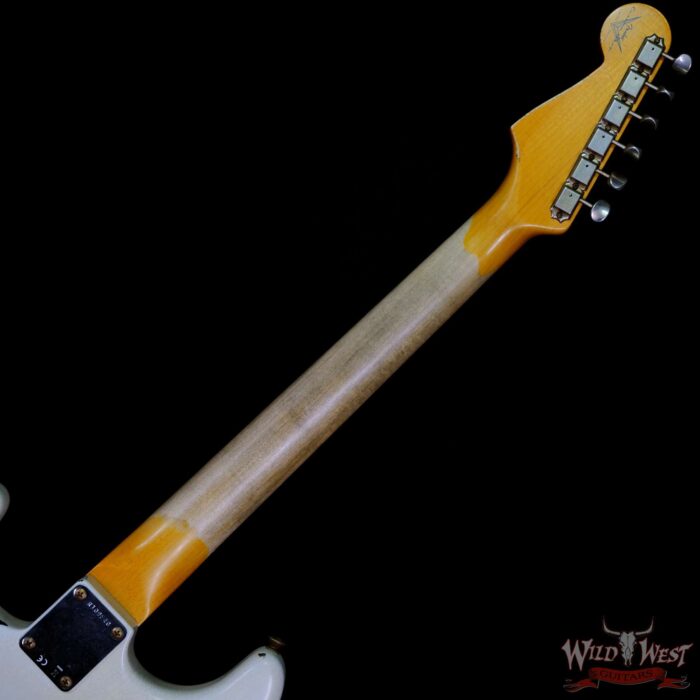 Fender Custom Shop Wild West White Lightning Stratocaster Floyd Rose Rosewood Board 21 Frets Heavy Relic 3 Tone Sunburst - Image 5