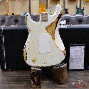 Fender Custom Shop Wild West White Lightning Stratocaster HSS Floyd Rose Rosewood Board 21 Frets Heavy Relic 2 Tone Sunburst - Image 11