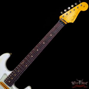 Fender Custom Shop Wild West White Lightning Stratocaster HSS Floyd Rose Rosewood Board 22 Frets Heavy Relic Fiesta Red - Image 4