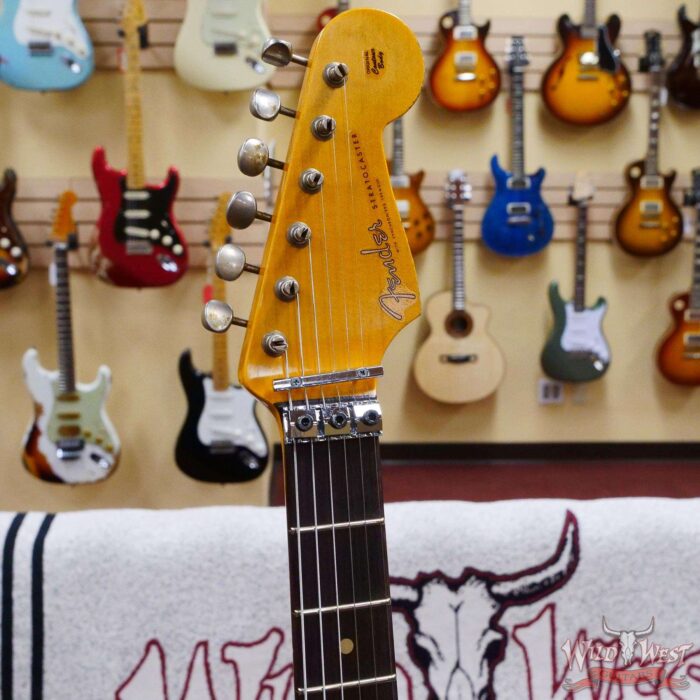 Fender Custom Shop Wild West White Lightning Stratocaster HSS Floyd Rose Rosewood Board 22 Frets Heavy Relic Fiesta Red - Image 7