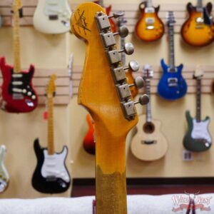 Fender Custom Shop Wild West White Lightning Stratocaster HSS Floyd Rose Rosewood Board 22 Frets Heavy Relic Fiesta Red - Image 10