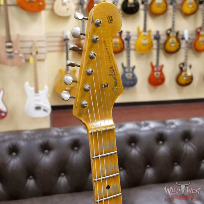 Fender Custom Shop Wild West White Lightning 2.0 Stratocaster Heavy Relic Maple Fingerboard 21 Frets Black - Image 7