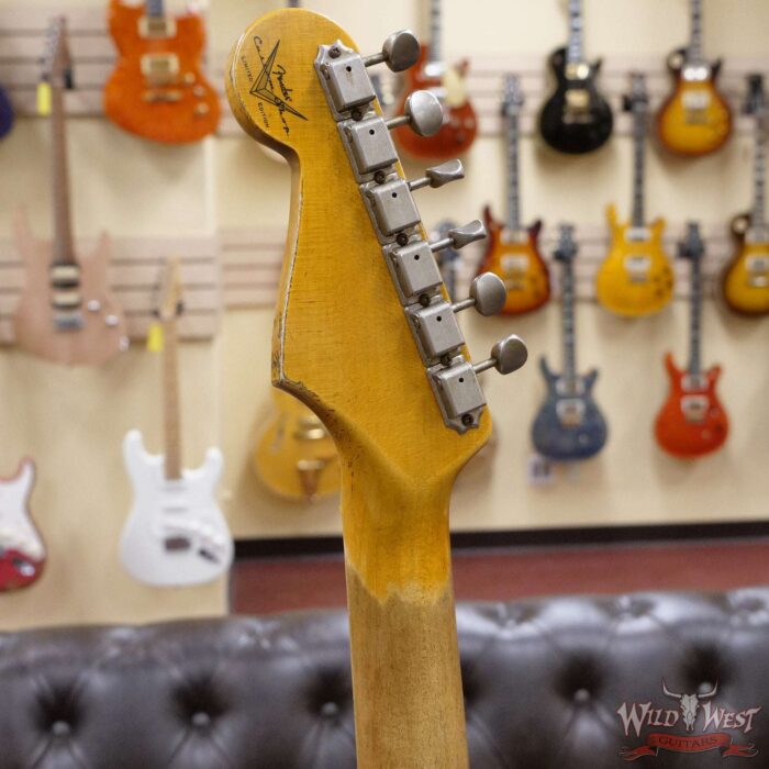 Fender Custom Shop Wild West White Lightning 2.0 Stratocaster Heavy Relic Maple Fingerboard 21 Frets Black - Image 10