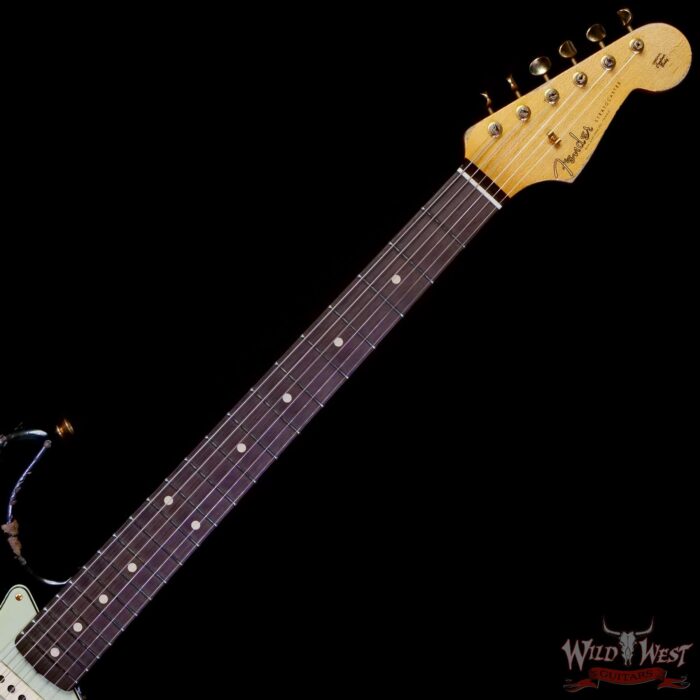 Fender Custom Shop Wild West Guitars 25th Anniversary 1960 Stratocaster Madagascar Rosewood Fretboard Heavy Relic Black 7.80 LBS - Image 4