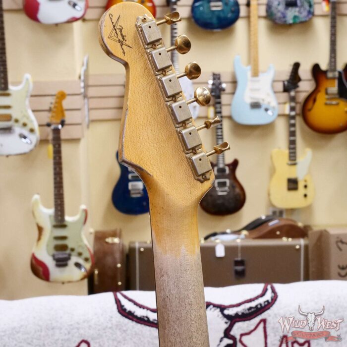 Fender Custom Shop Wild West Guitars 25th Anniversary 1960 Stratocaster Madagascar Rosewood Fretboard Heavy Relic Black 7.80 LBS - Image 11