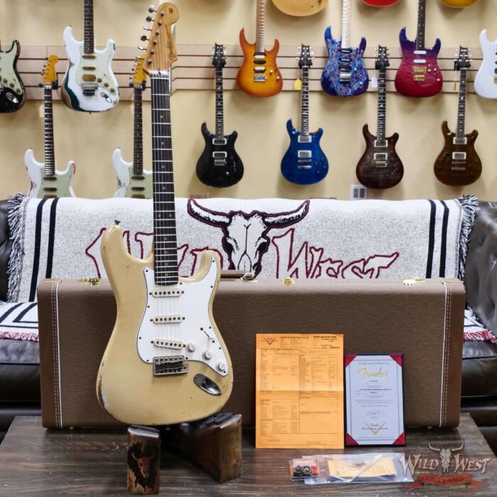 Fender Custom Shop Ron Jessurun Apprentice Built 70th Anniversary Stratocaster Modernized Relic Aged Desert Sand 7.60 lbs - Image 6