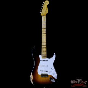 Fender Custom Shop Limited Edition 70th Anniversary 1954 Stratocaster Relic Wide Fade 2 Tone Sunburst 7.30 LBS - Image 3