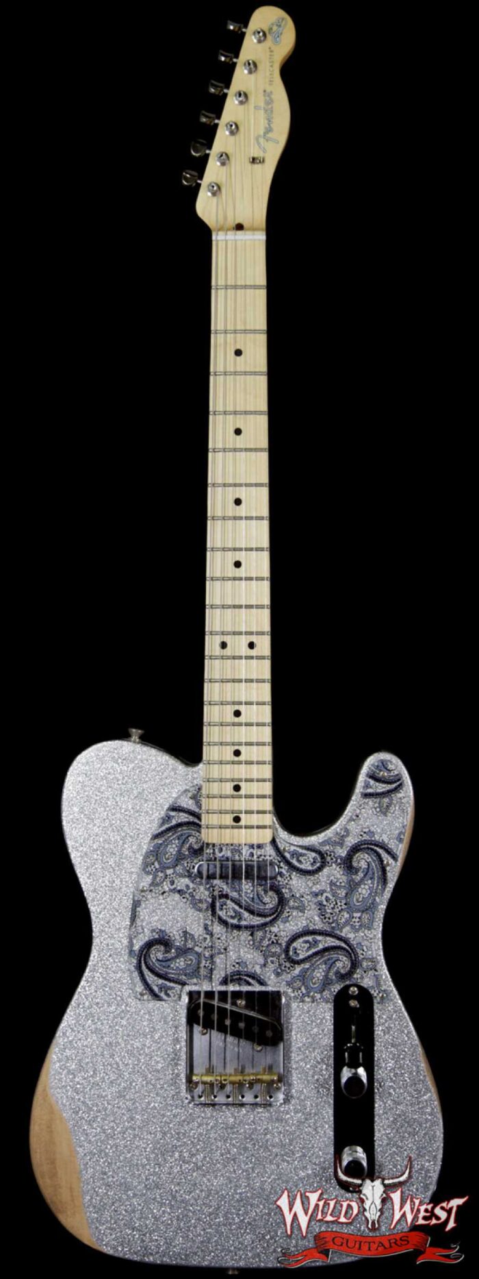 Fender Brad Paisley Road Worn Telecaster Maple Fretboard Silver Sparkle 6.2 Pounds - Image 1
