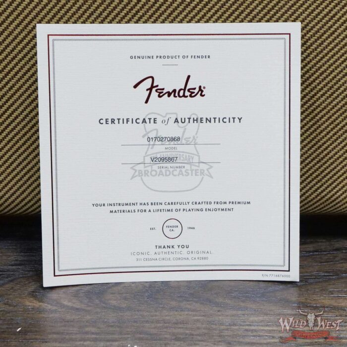 Fender USA 70th Anniversary Broadcaster Maple Fingerboard Blackguard Blonde V2095867 - Image 12