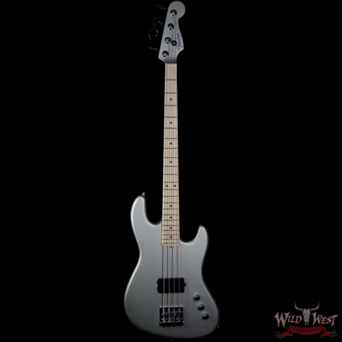 Fender USA Flea Signature Active Jazz Bass Maple Neck Inca Silver - Image 2
