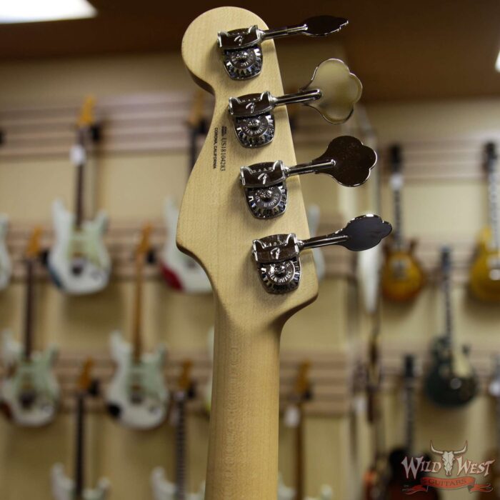 Fender USA Flea Signature Active Jazz Bass Maple Neck Inca Silver - Image 7