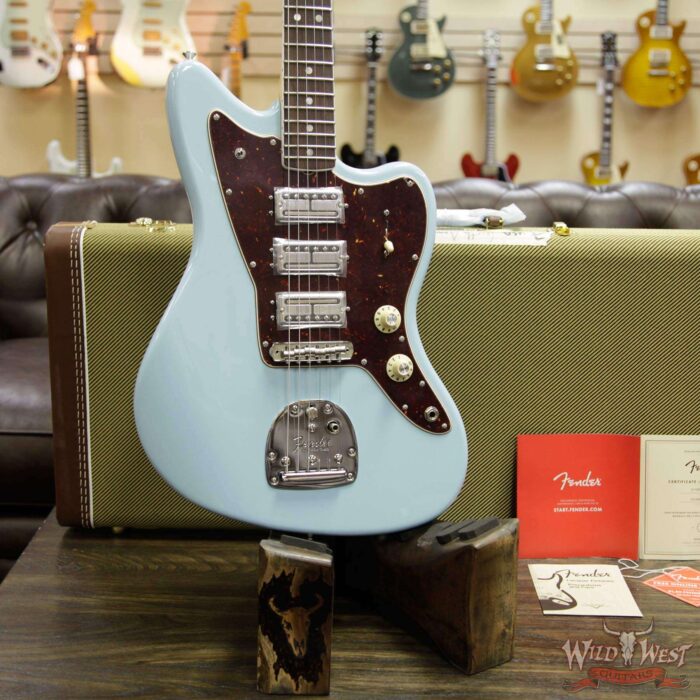 Fender USA Limited Edition 60th Anniversary Triple Jazzmaster Rosewood Fingerboard Daphne Blue - Image 12