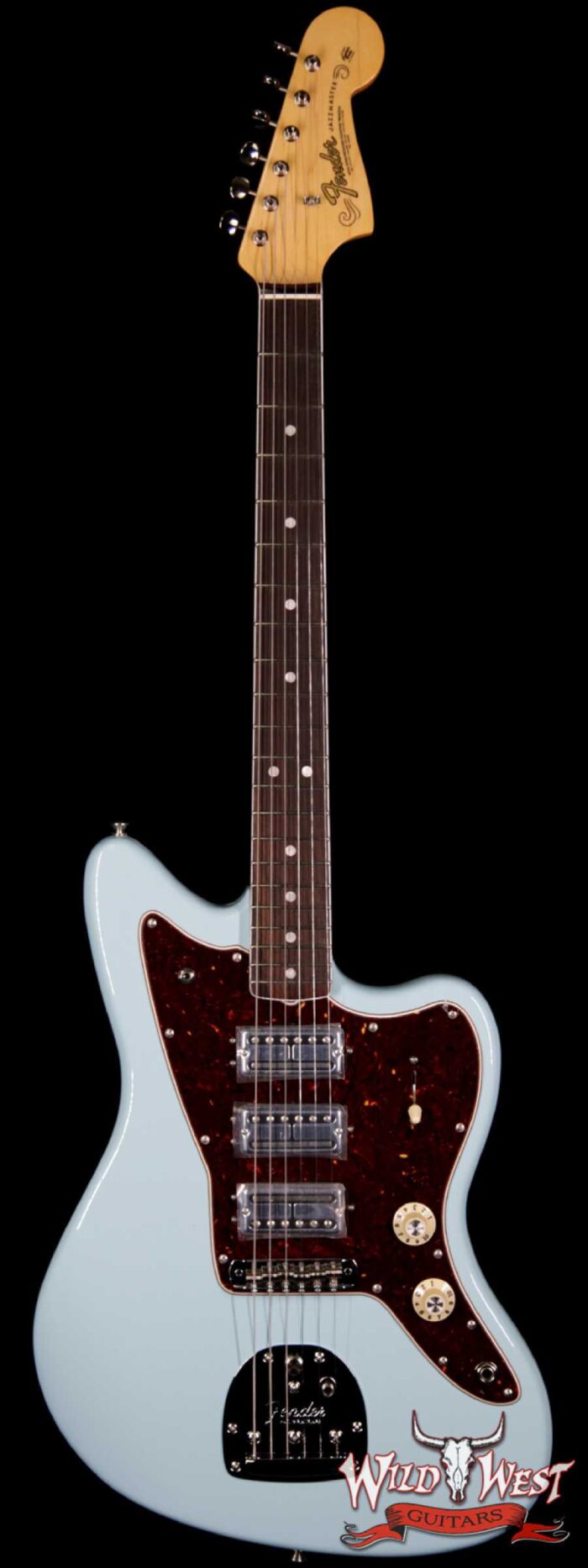 Fender USA Limited Edition 60th Anniversary Triple Jazzmaster Rosewood Fingerboard Daphne Blue - Image 1