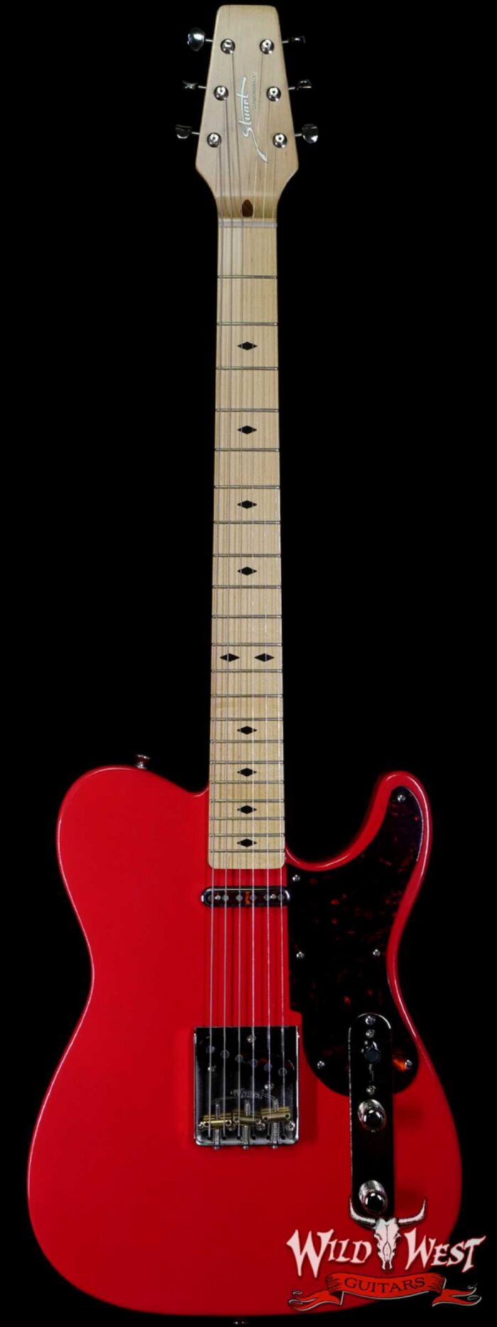 Fred Stuart Wild West 20th Anniversary Diamond Back Snake Head Maple Neck Fiesta Red # 20 of 20 - Image 1