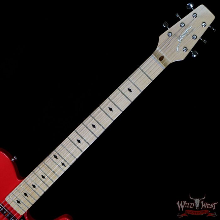 Fred Stuart Wild West 20th Anniversary Diamond Back Snake Head Maple Neck Fiesta Red # 20 of 20 - Image 4