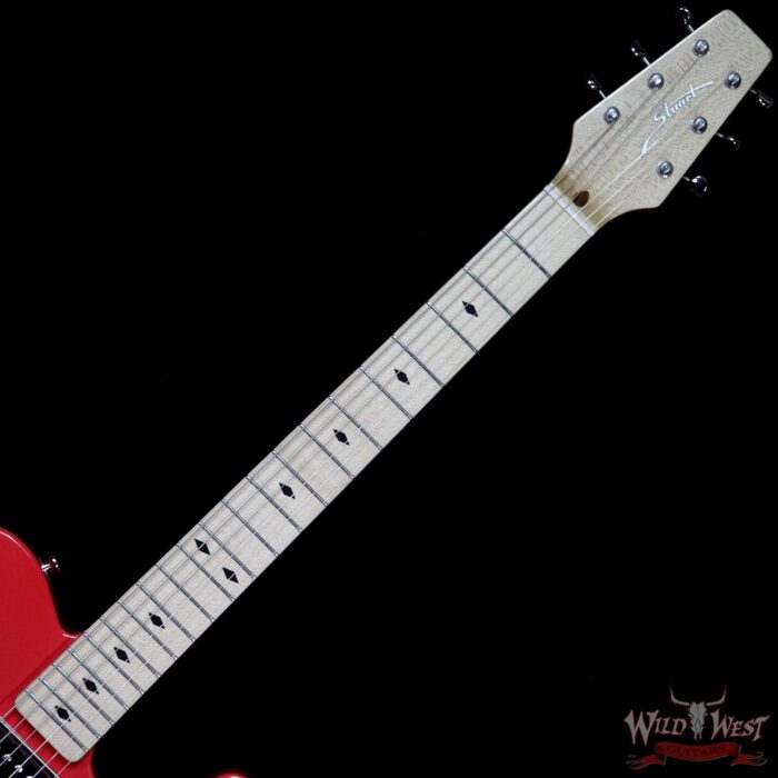 Fred Stuart Wild West 20th Anniversary Diamond Back Snake Head HS Guitar Maple Neck Fiesta Red #06 - Image 7