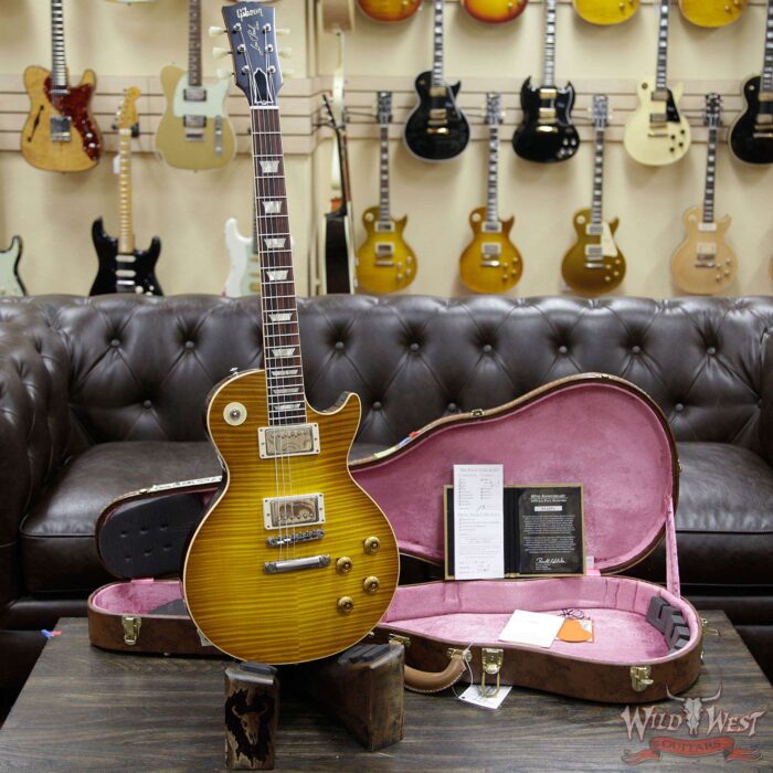 Gibson Custom Shop M2M Hand Selected Kill Top 60th Anniversary 1959 Les Paul Standard VOS Dirty Lemon Fade 8.75 lbs - Image 11
