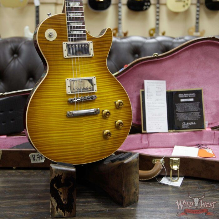 Gibson Custom Shop M2M Hand Selected Kill Top 60th Anniversary 1959 Les Paul Standard VOS Dirty Lemon Fade 8.75 lbs - Image 12