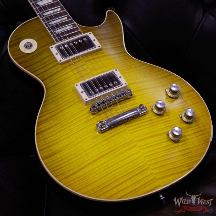 Gibson Custom Shop M2M Hand Selected Kill Top 1960 Les Paul Standard ‘60 Reissue R0 VOS Green Lemon Fade 8.40 LBS - Image 15