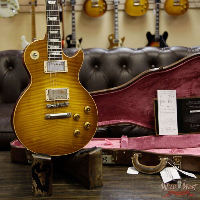 Gibson Custom Shop Historic 1959 Les Paul Lite Aged R9 Brazilian Rosewood Board Dirty Lemon 8.20 Lbs - Image 12