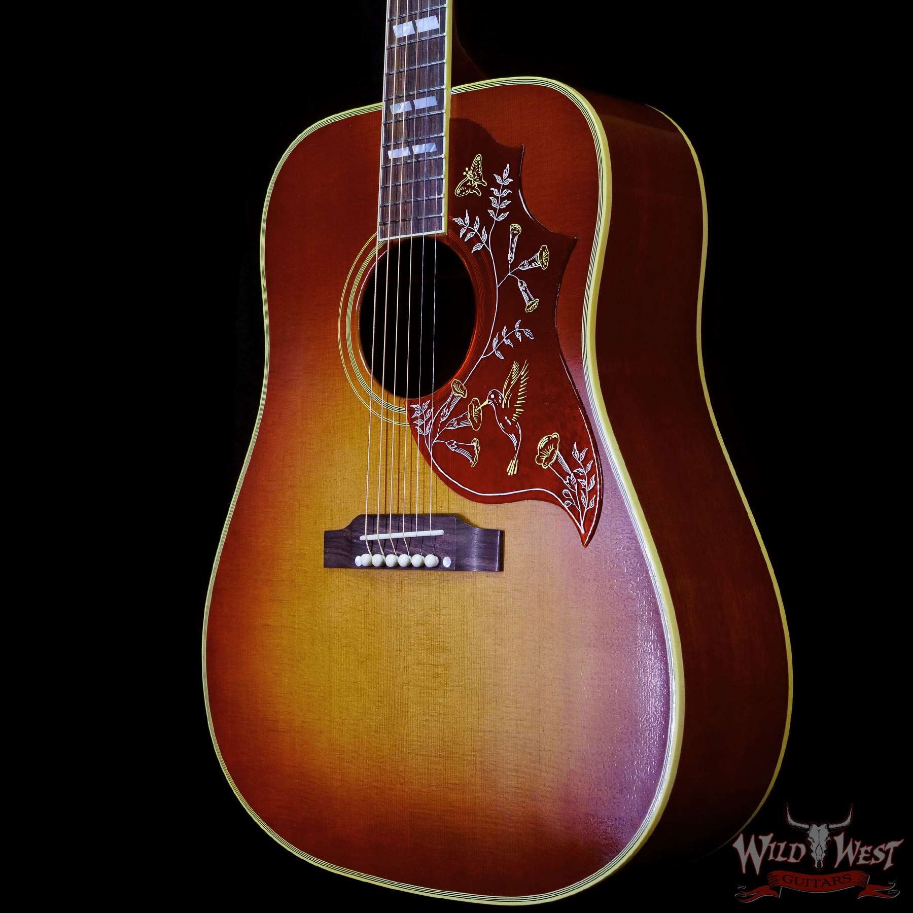 gibson-1960hummingbird-22441042-br__wwg.jpg Gibson Custom Shop 1960 Hummingbird Fixed Bridge Heritage Cherry Sunburst - Image 2