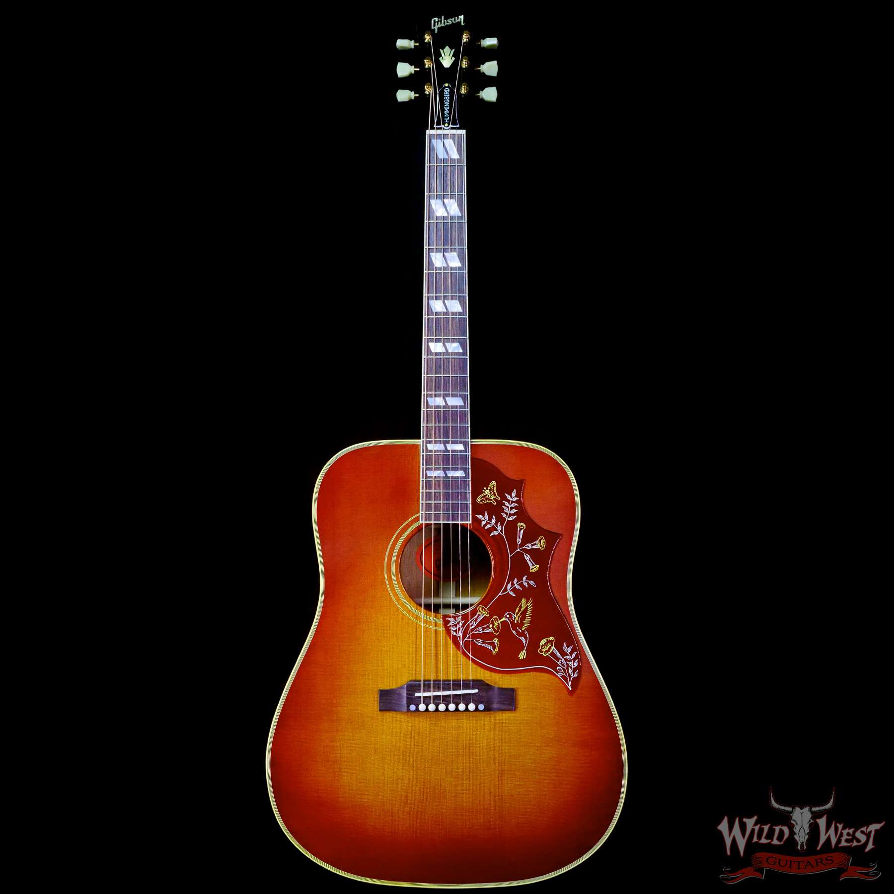 gibson-1960hummingbird-22441042-c1__wwg.jpg Gibson Custom Shop 1960 Hummingbird Fixed Bridge Heritage Cherry Sunburst - Image 3